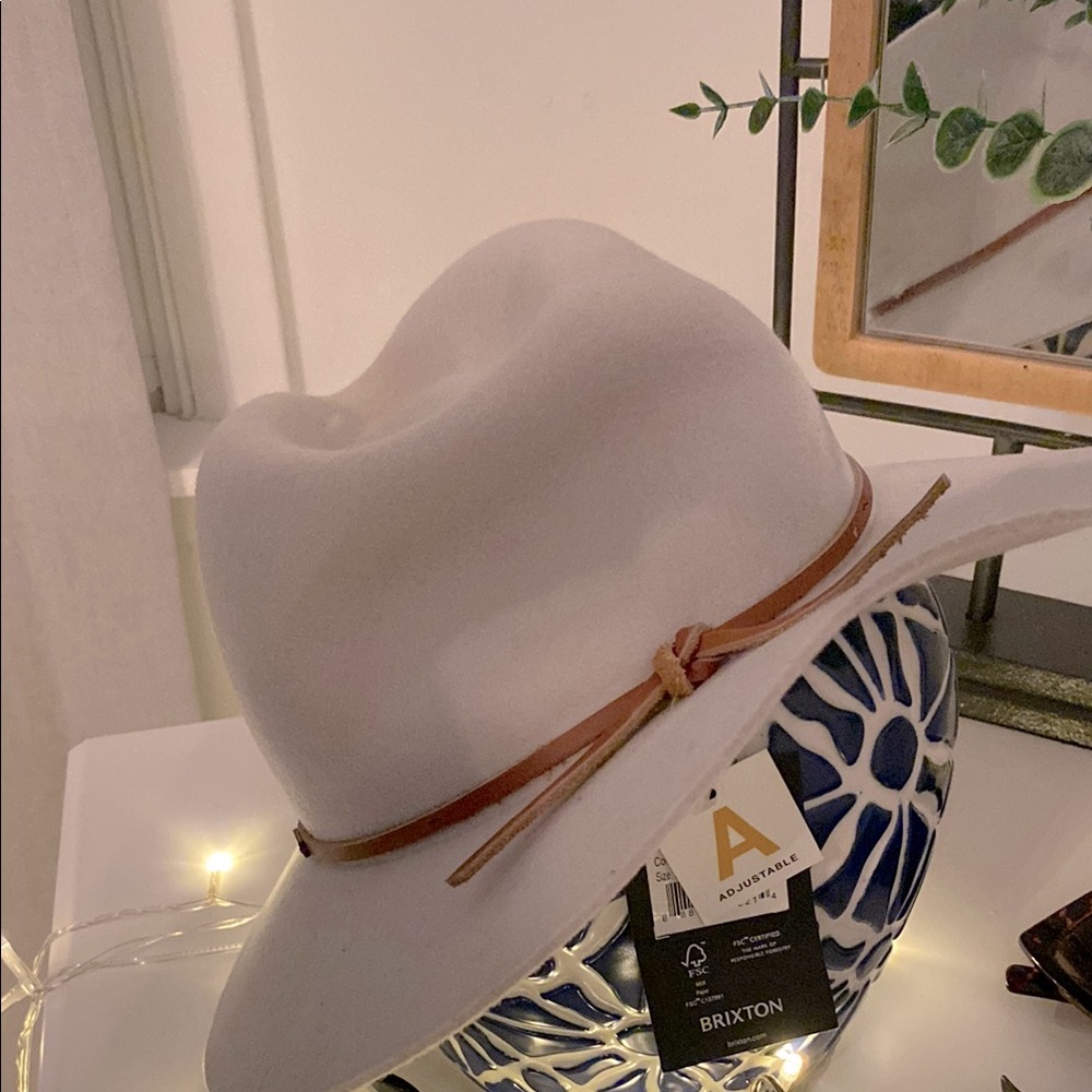 Brixton White Fedora Hat